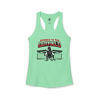 Banned to The Outfield Baseball Moms Ideal Racerback Tank