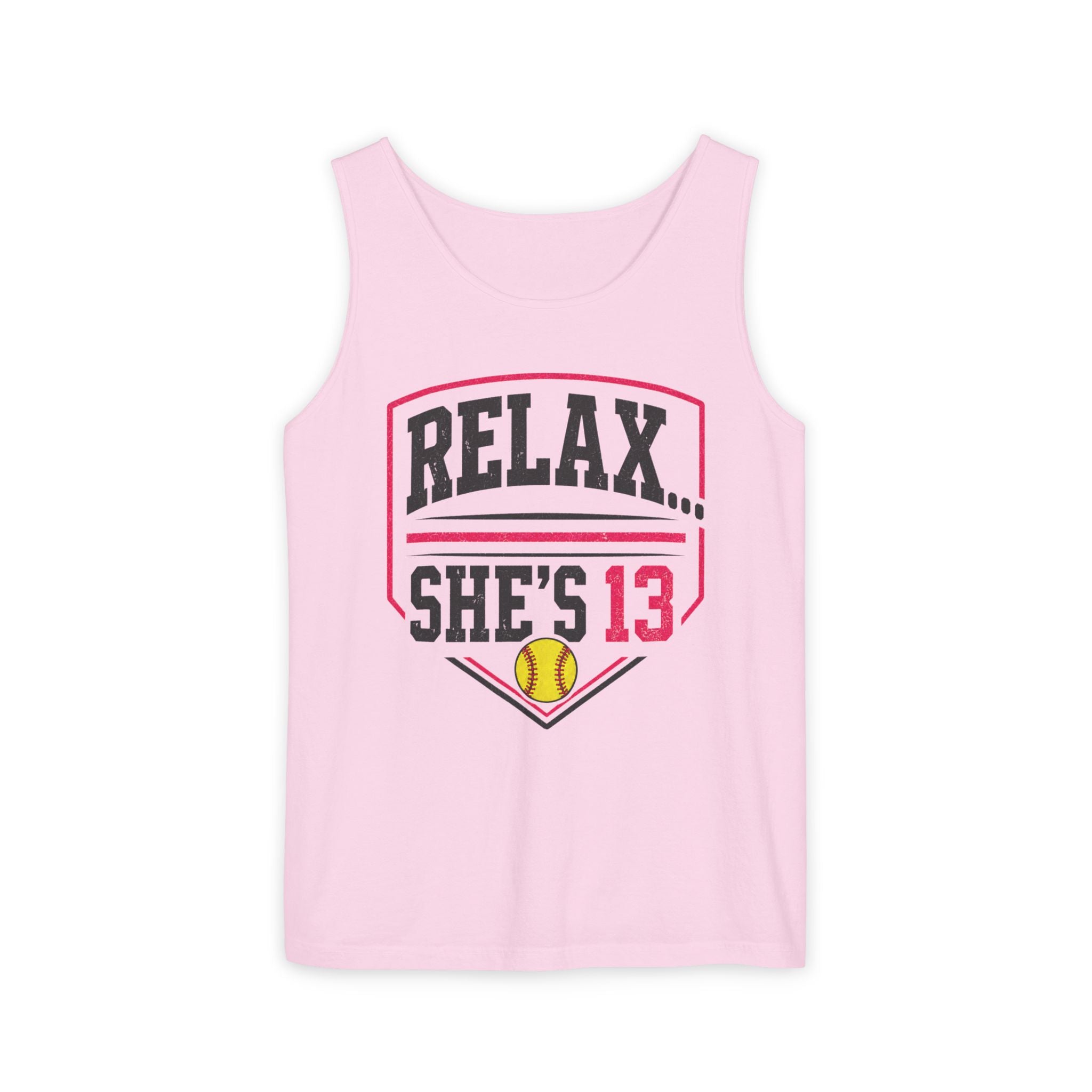 Relax... She's 13 Softball Parents Tank Top