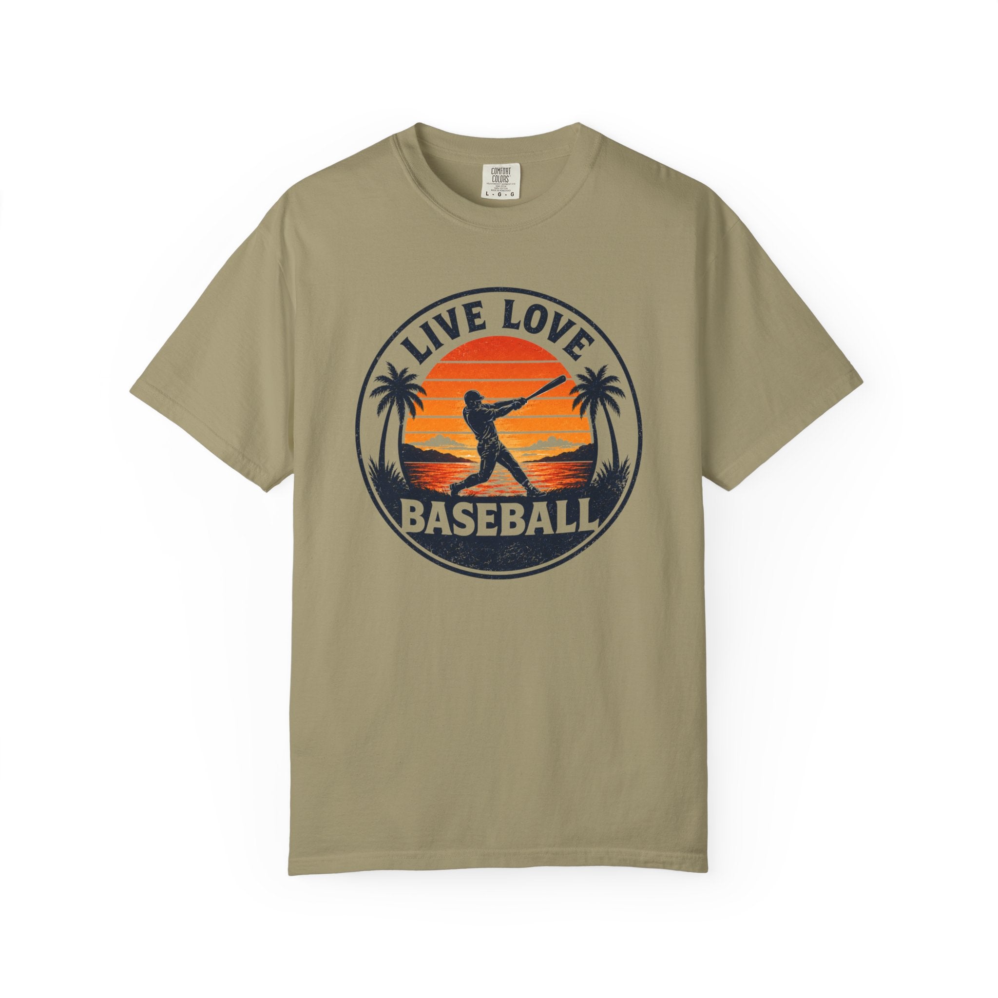 Live Love Baseball Unisex Garment-Dyed T-shirt