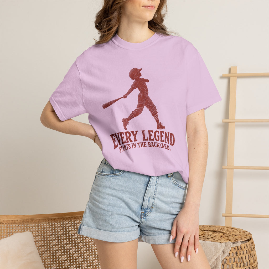 Adult Unisex "Every Legend Starts in the Backyard" Garment-Dyed T-shirt