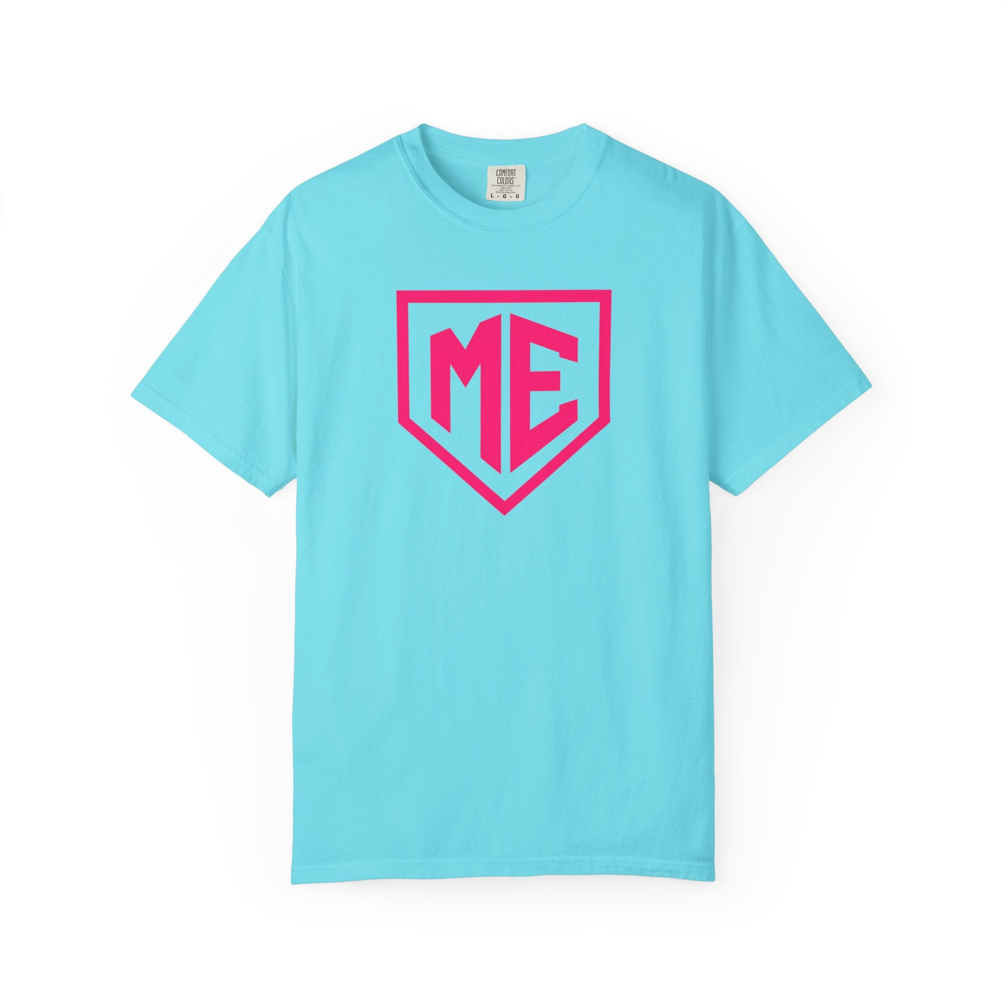 ME Mental Edge Baseball Plate T‑Shirt — Pink Monogram Graphic Comfort Colors Tee