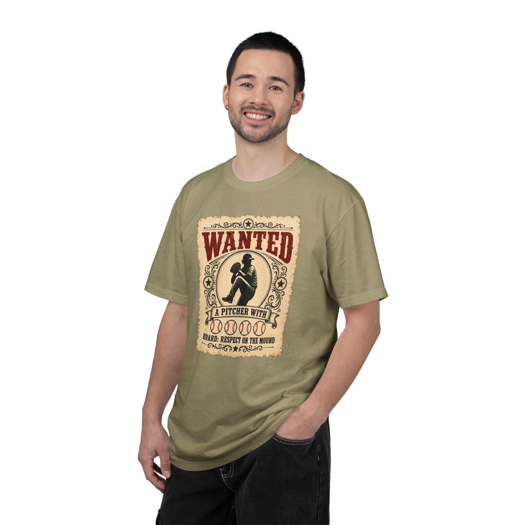 Adult Unisex "Wanted A Pitcher With Balls" Baseball Pitcher Garment-Dyed T-shirt