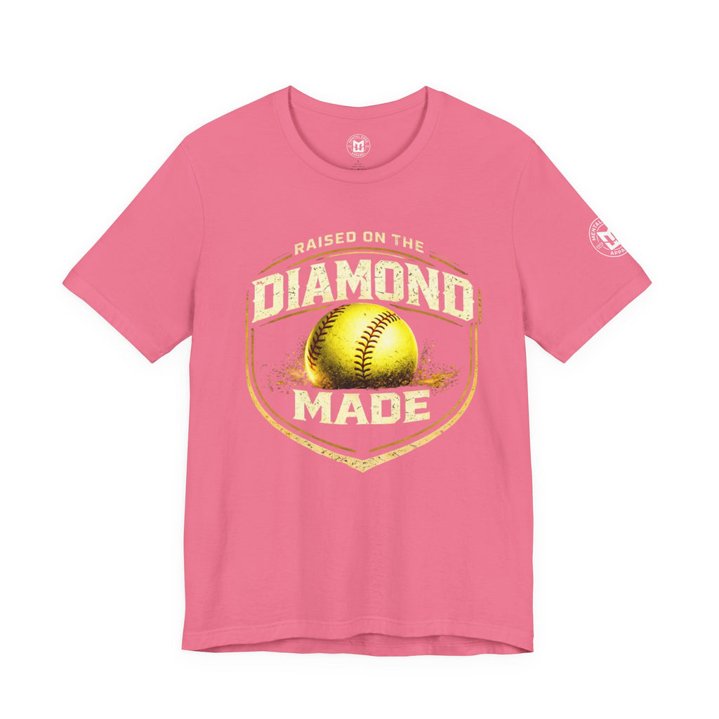 Raised on the Diamond Made Softball Tee