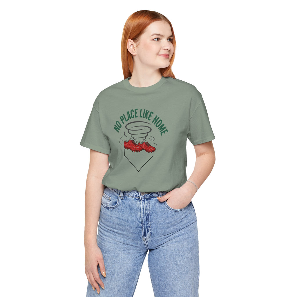 No Place Like Home Tornado Pocket Tee — Storm/Weather Graphic T-Shirt