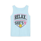 Relax... She's 9 Softball Tank Top