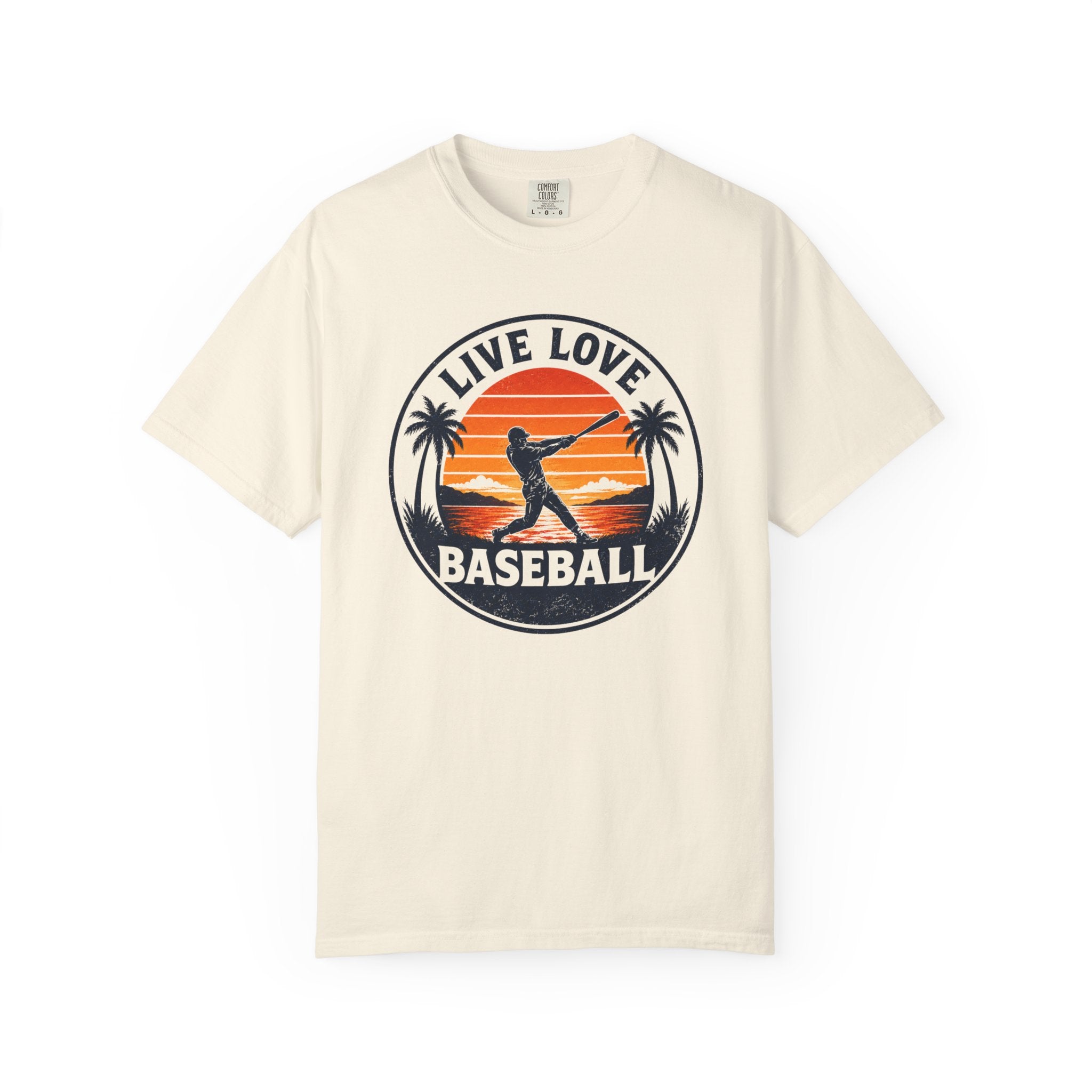 Live Love Baseball Unisex Garment-Dyed T-shirt