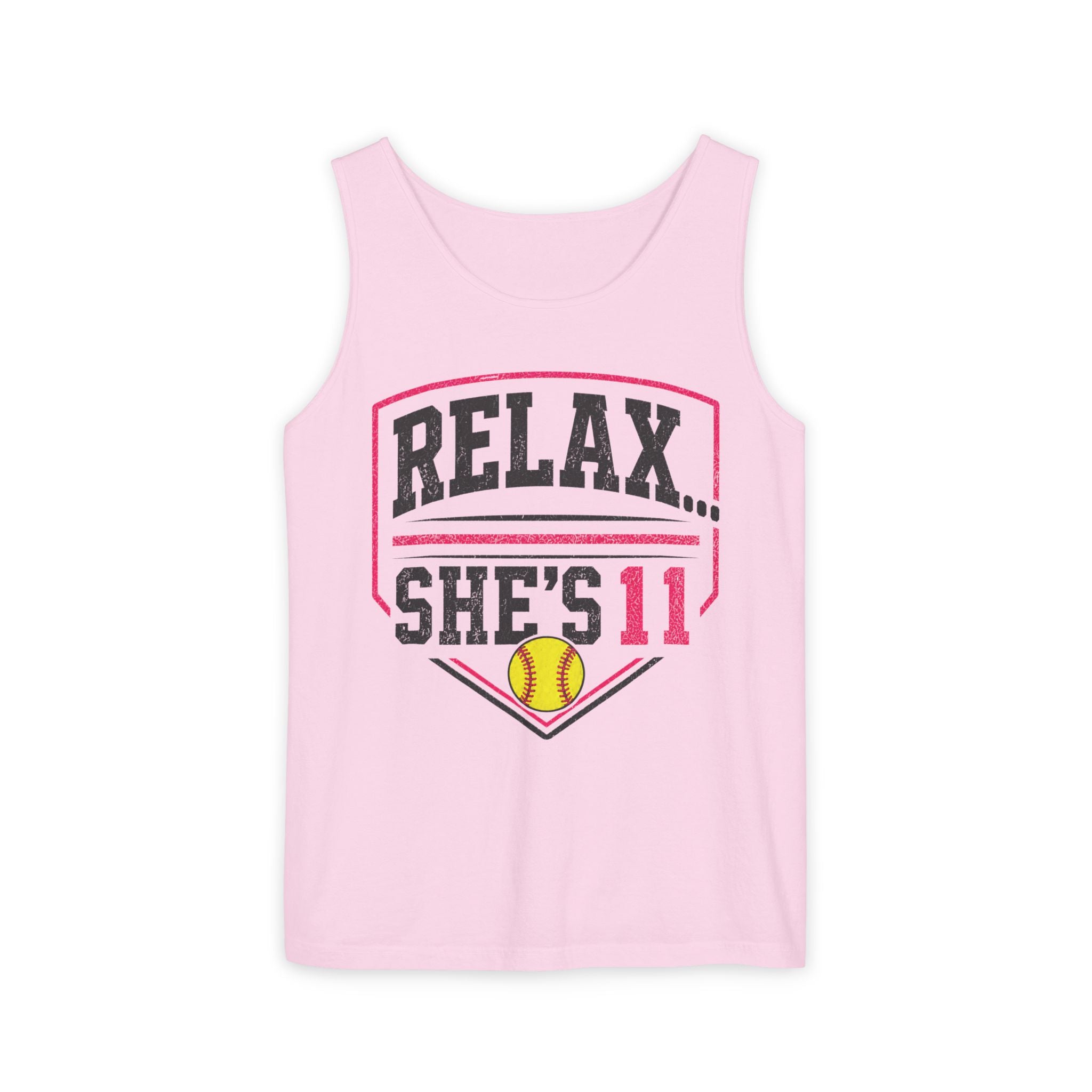 Relax She’s 11 Softball Parent Tank Top