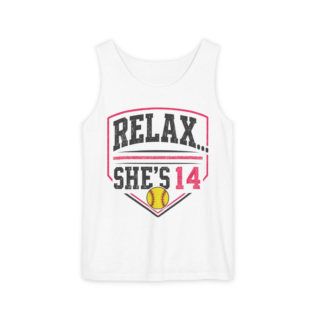 Relax… She's 14 Softball Parents Tank Top