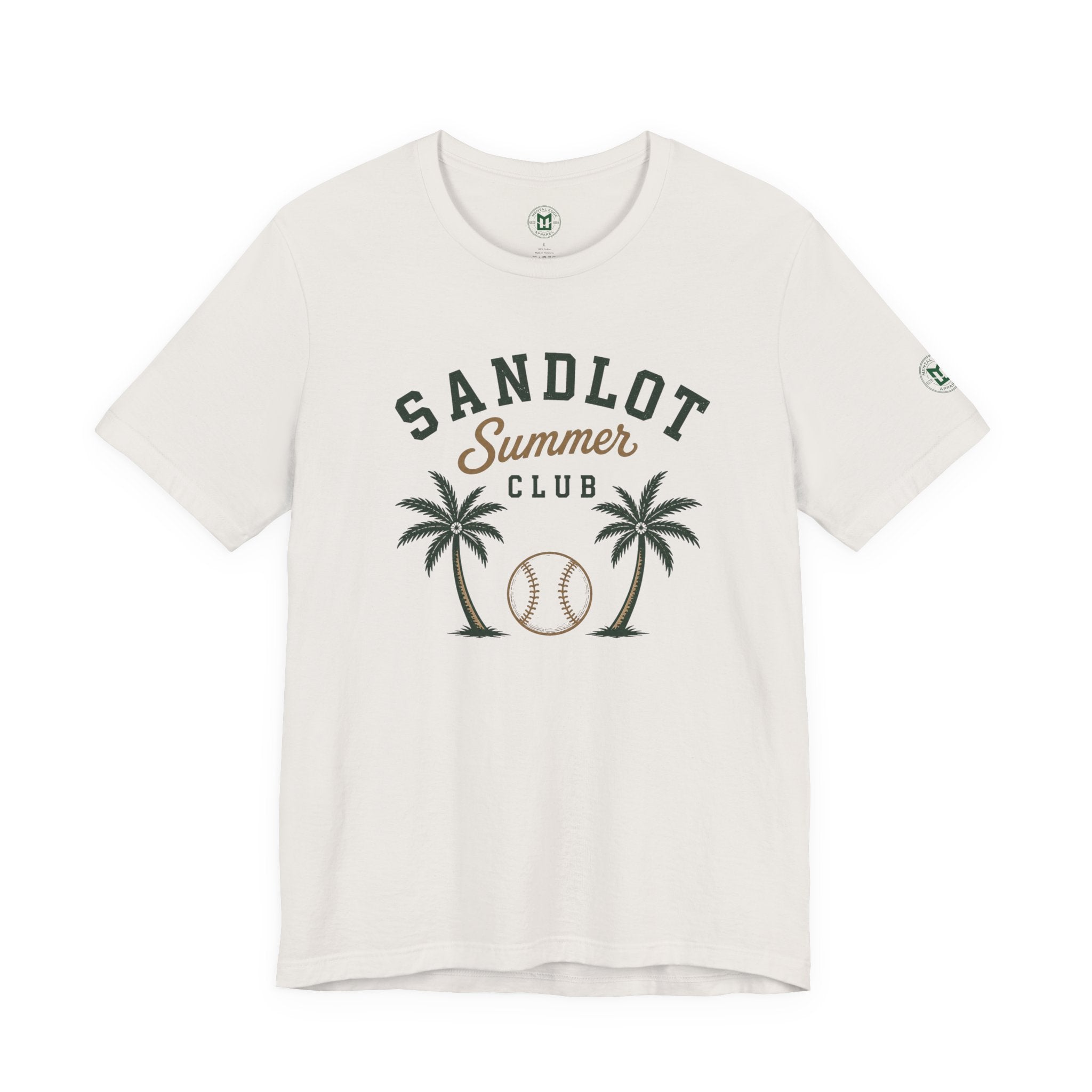 Sandlot Summer Club T-Shirt — Retro Baseball Palm Tree Tee