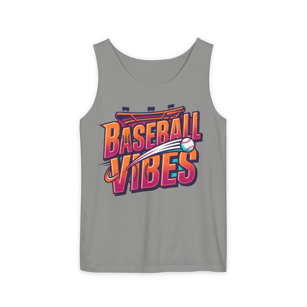 Baseball Vibes Tank Top — Retro Stadium Graphic Baseball Tee