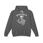 Still Got It Hoodie — Retro Skeleton Baseball Pullover