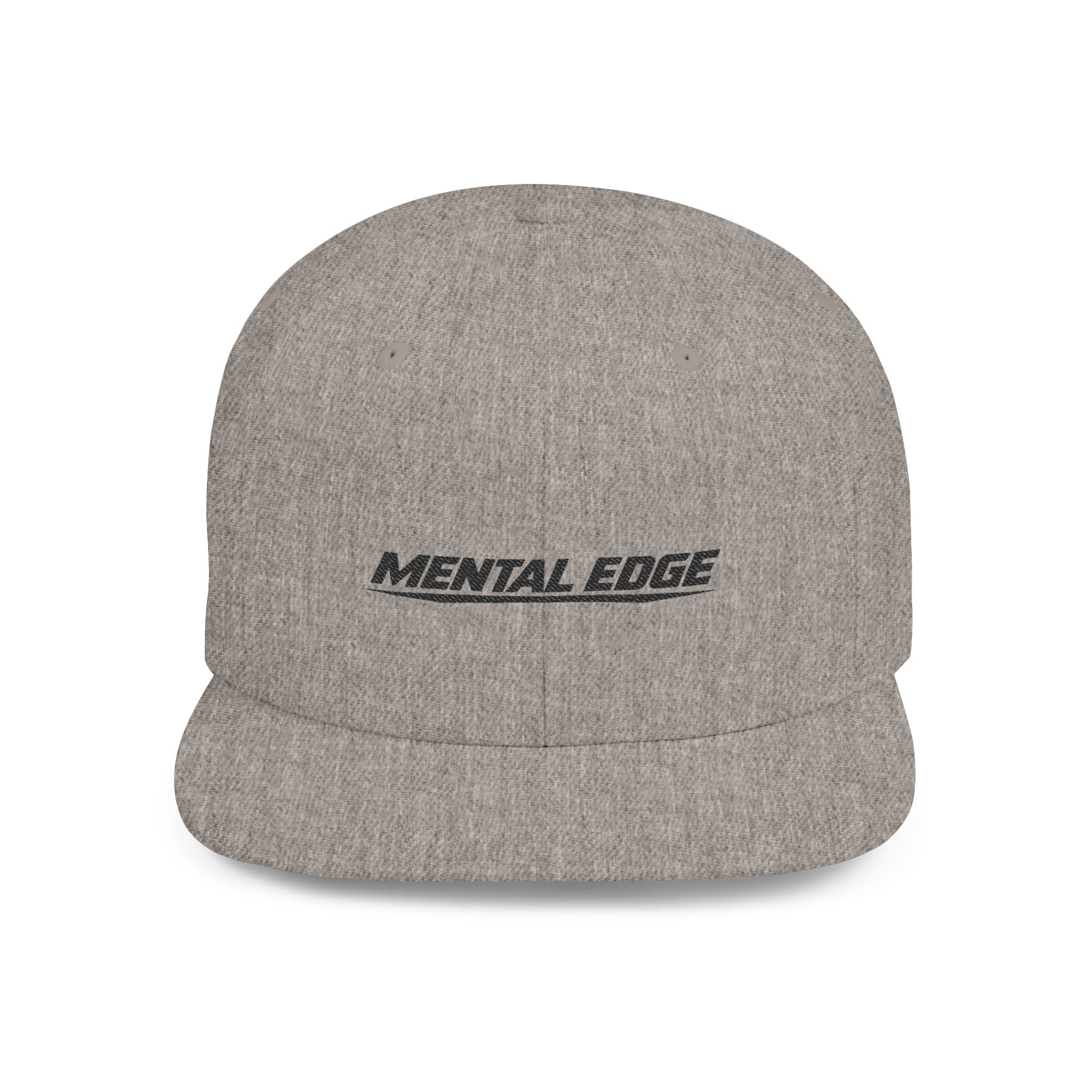 Mental Edge Flat Bill Snapback Hat — Minimal Athletic Logo Cap