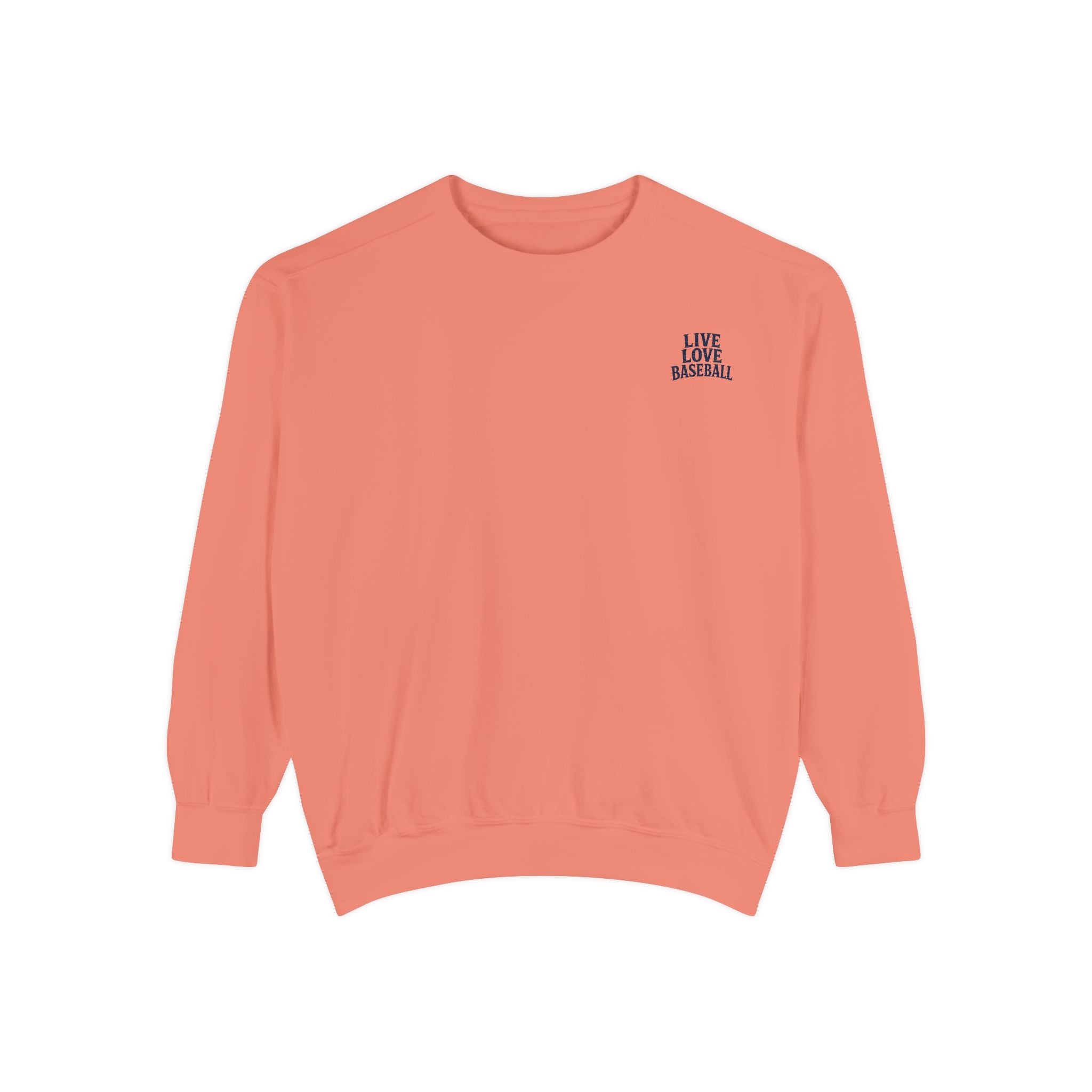 Baseball Sweatshirt — "Live Love Baseball" Vintage Sunset Crewneck Unisex