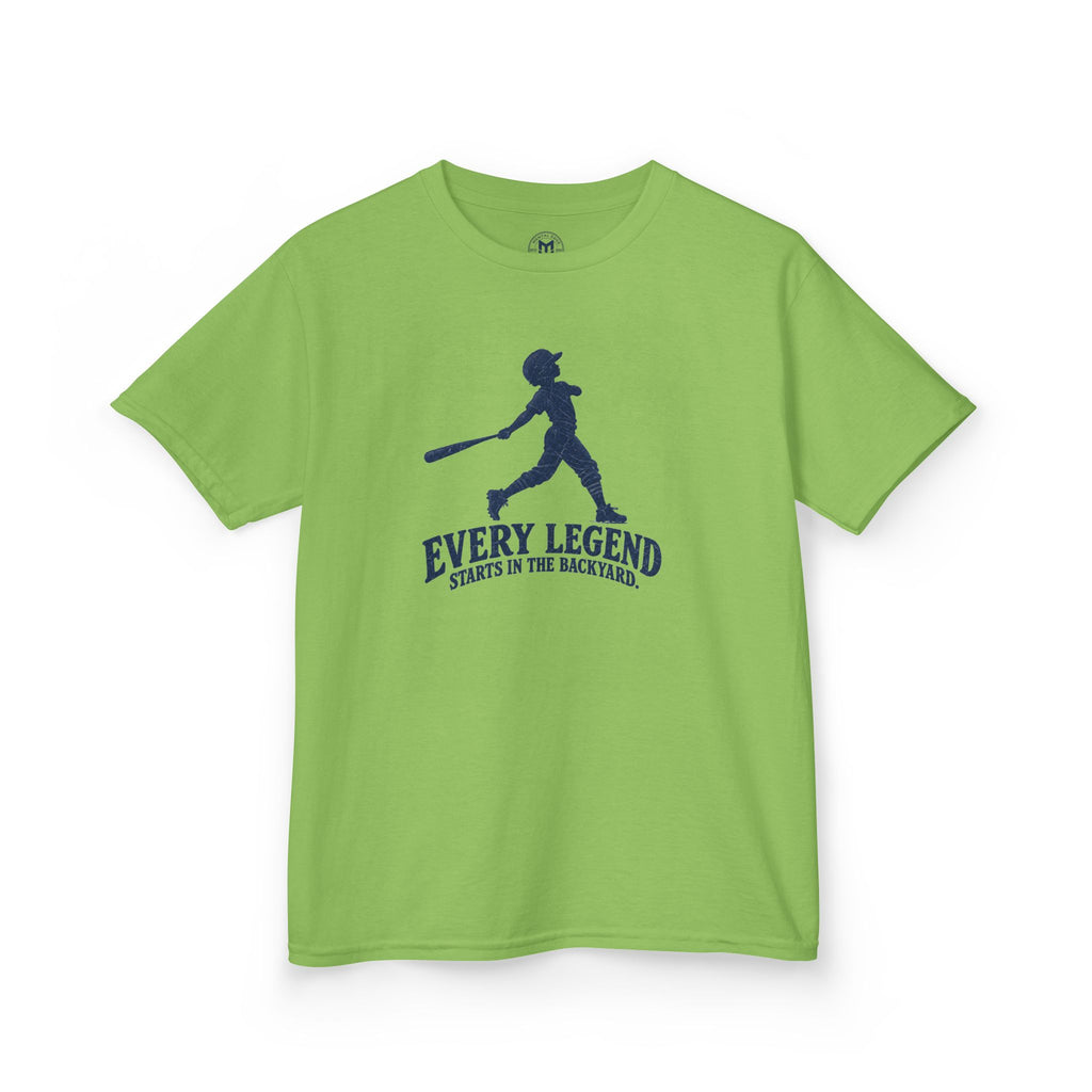 Kids T-Shirt — "Every Legend Starts in the Backyard" Baseball Tee
