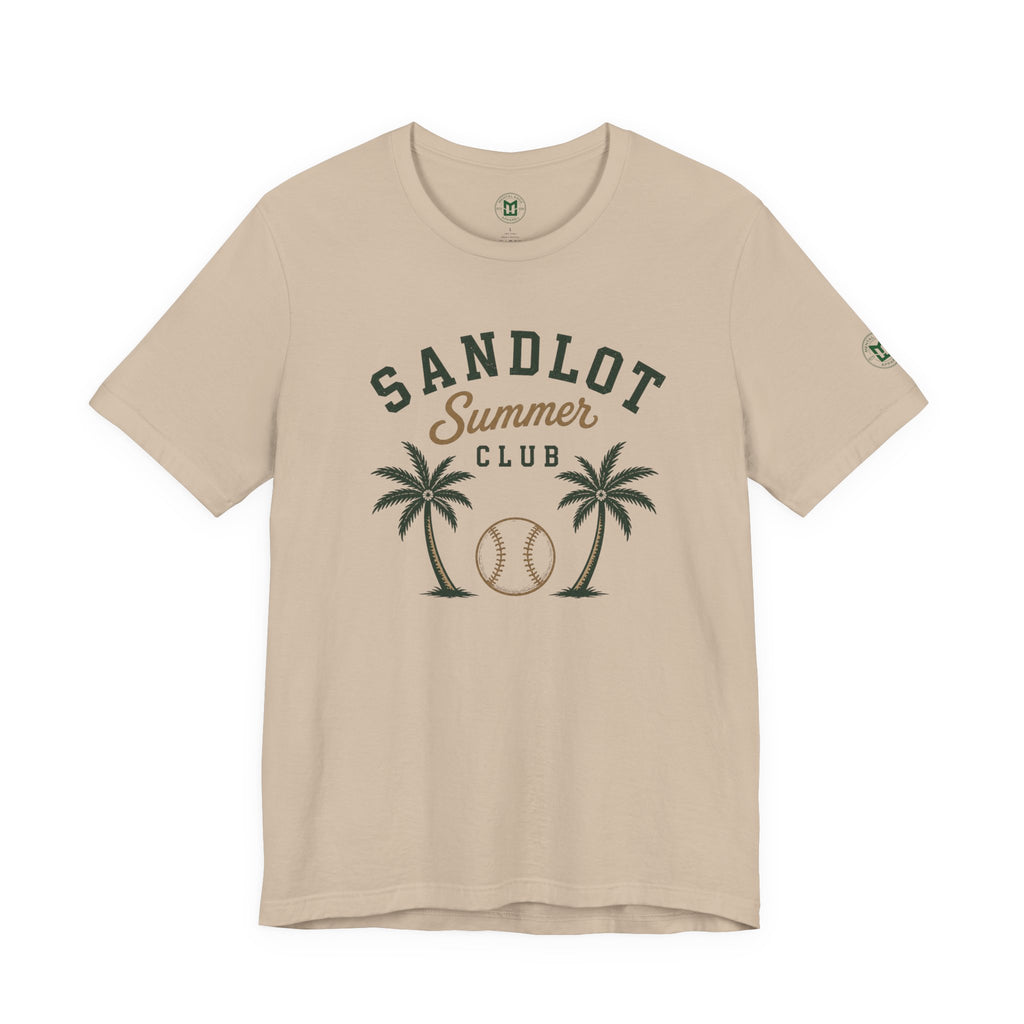 Sandlot Summer Club T-Shirt — Retro Baseball Palm Tree Tee