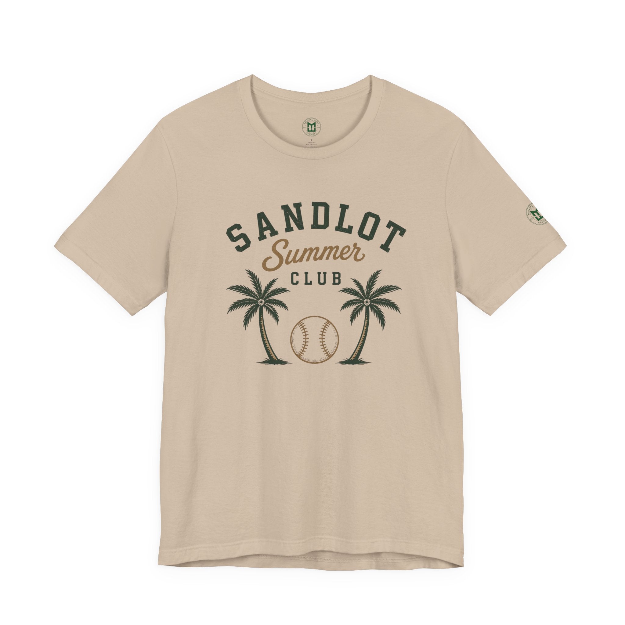 Sandlot Summer Club T-Shirt — Retro Baseball Palm Tree Tee