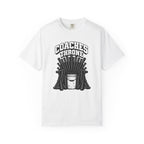 Coaches Throne Bucket Black Bat T-Shirt — Unisex Baseball/Softball Coach Gift