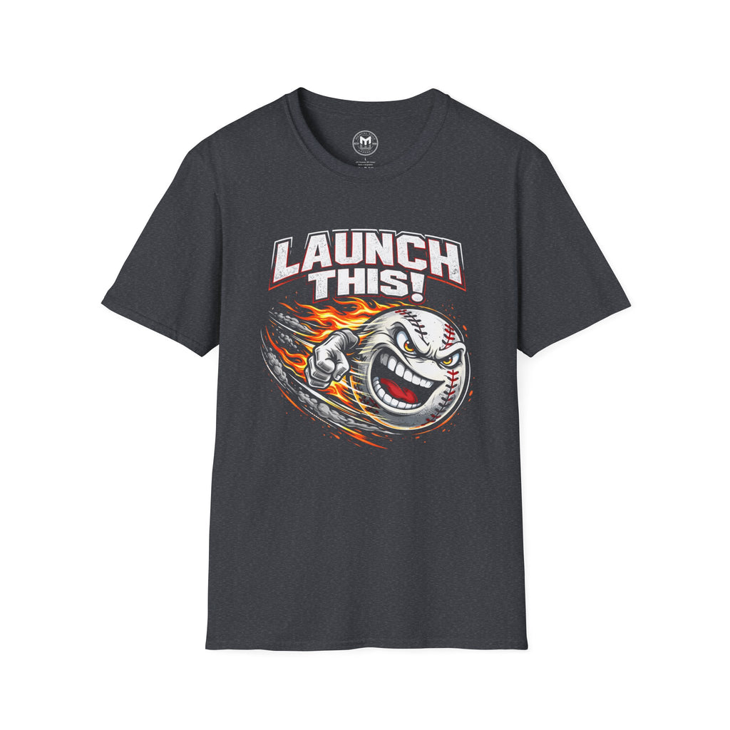 Launch This! Flaming Baseball T-Shirt