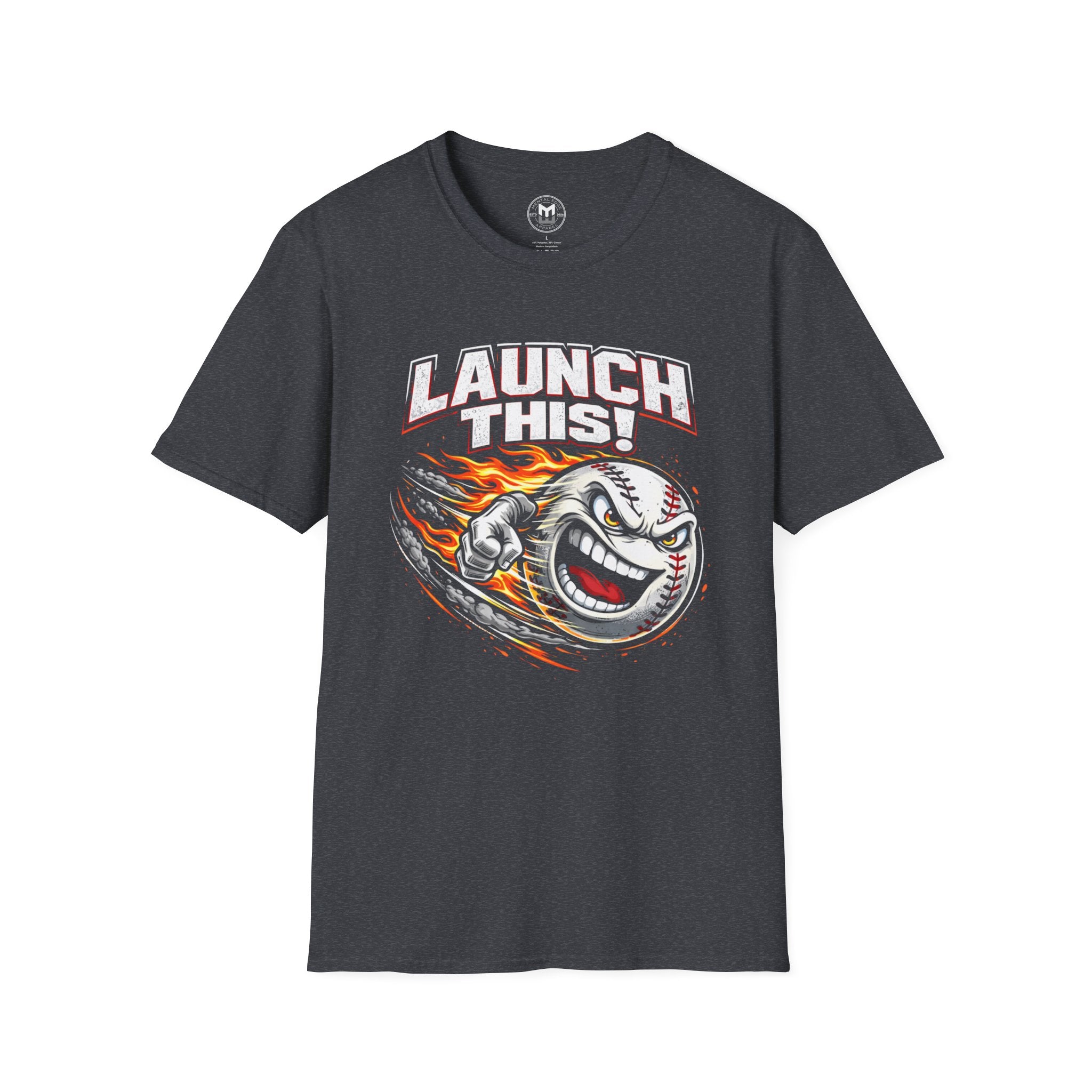 Launch This! Flaming Baseball T-Shirt