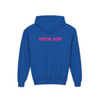 Youth Hoodie – 'ME' Pink Shield Front & "Mental Edge" Back Athletic Logo