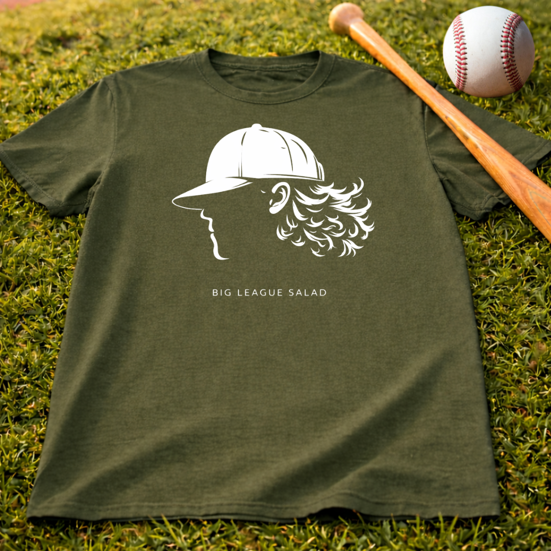 Big League Salad Baseball Cap Silhouette Tee