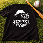 Respect The Flow Tee — Baseball Cap Silhouette Streetwear T‑Shirt