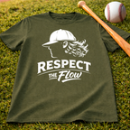 Respect The Flow Tee — Baseball Cap Silhouette Streetwear T‑Shirt