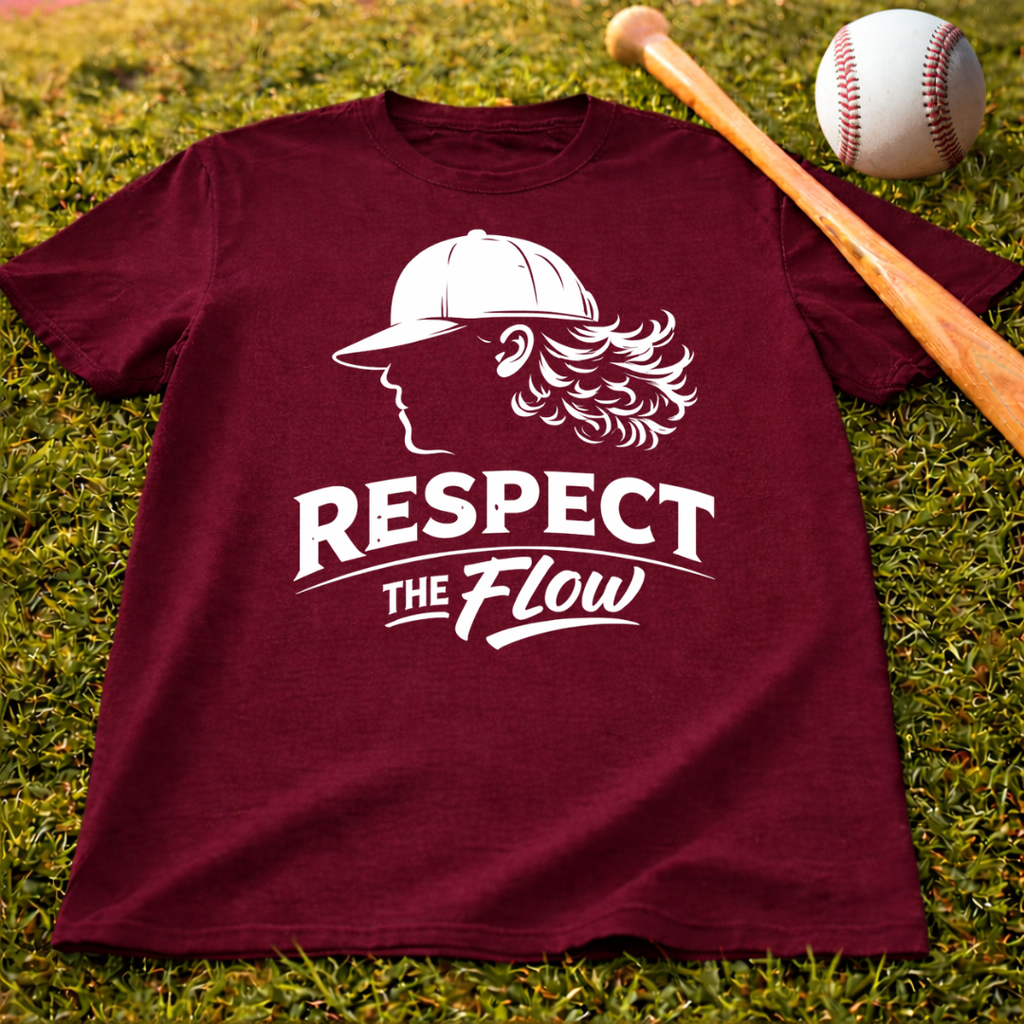 Respect The Flow Tee — Baseball Cap Silhouette Streetwear T‑Shirt