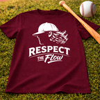 Respect The Flow Tee — Baseball Cap Silhouette Streetwear T‑Shirt