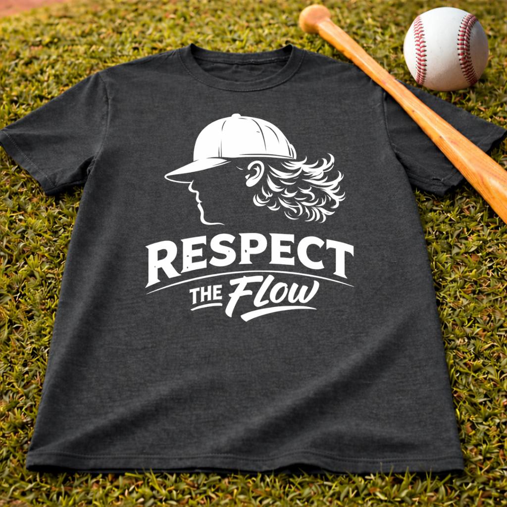Respect The Flow Tee — Baseball Cap Silhouette Streetwear T‑Shirt