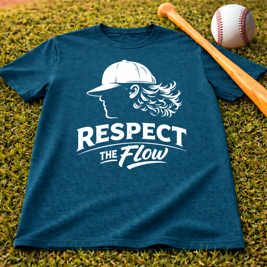 Respect The Flow Tee — Baseball Cap Silhouette Streetwear T‑Shirt
