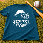 Respect The Flow Tee — Baseball Cap Silhouette Streetwear T‑Shirt