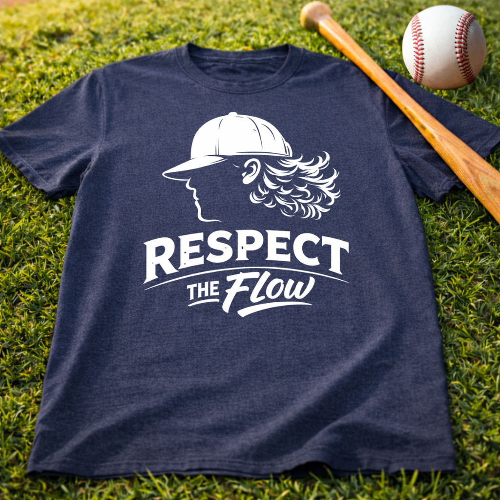 Respect The Flow Tee — Baseball Cap Silhouette Streetwear T‑Shirt