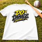 Do Damage Baseball Graphic Tee — Bold Streetwear Shirt