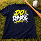 Do Damage Baseball Graphic Tee — Bold Streetwear Shirt