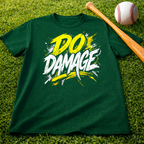Do Damage Baseball Graphic Tee — Bold Streetwear Shirt