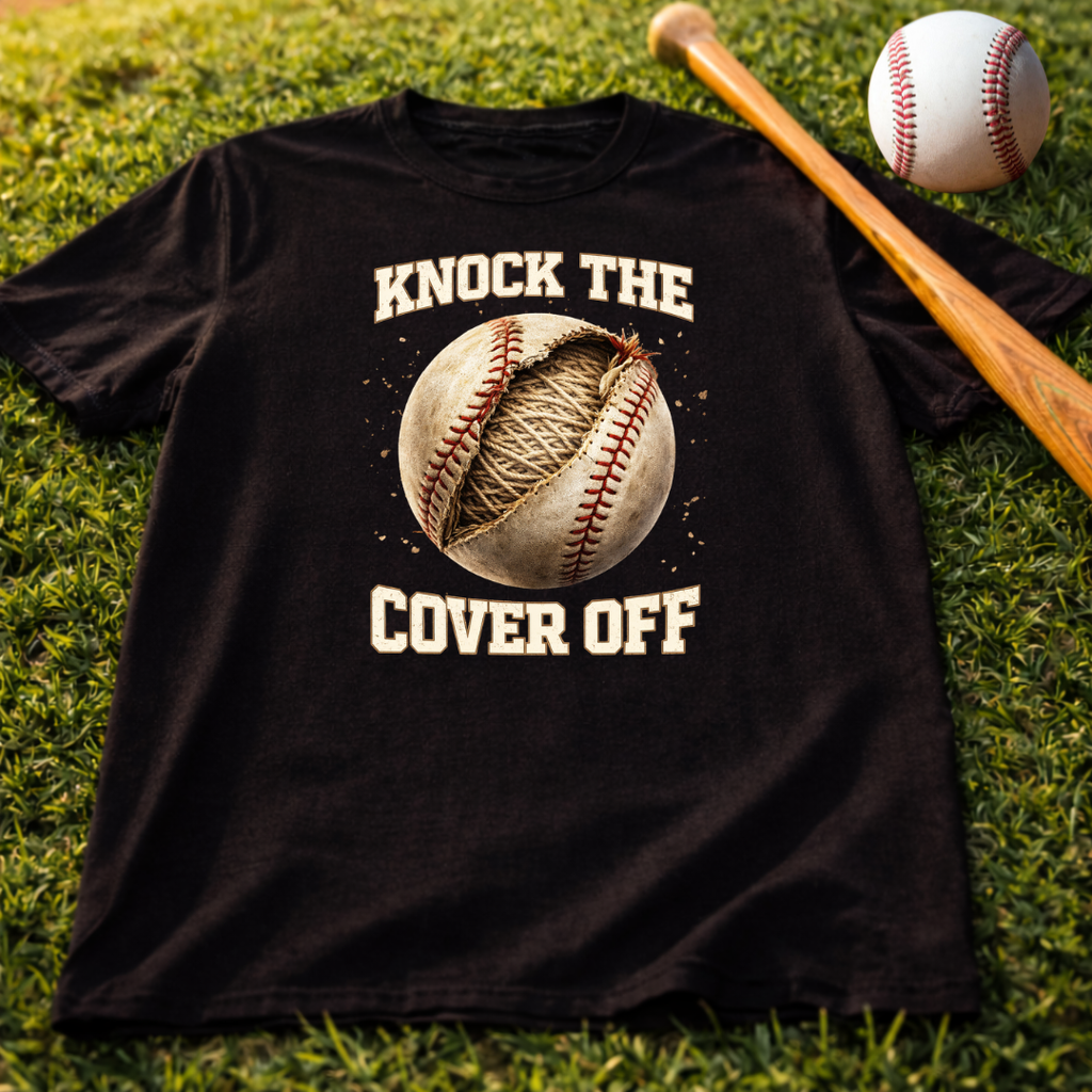 Baseball Tee — "Knock the Cover Off" Vintage Baseball Shirt