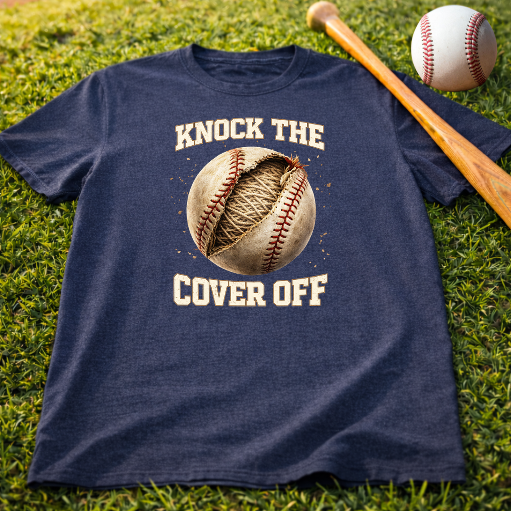 Baseball Tee — "Knock the Cover Off" Vintage Baseball Shirt