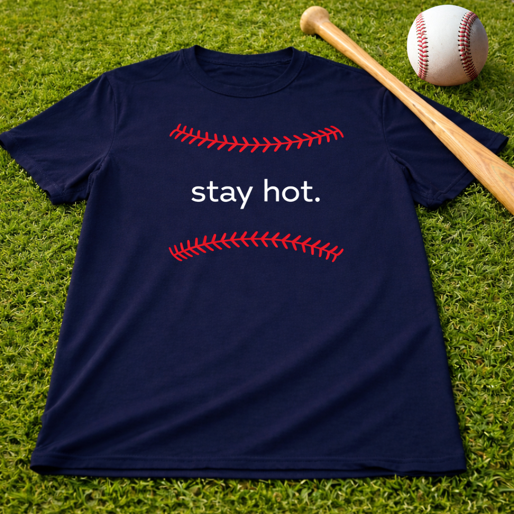 Baseball Tee — "stay hot."