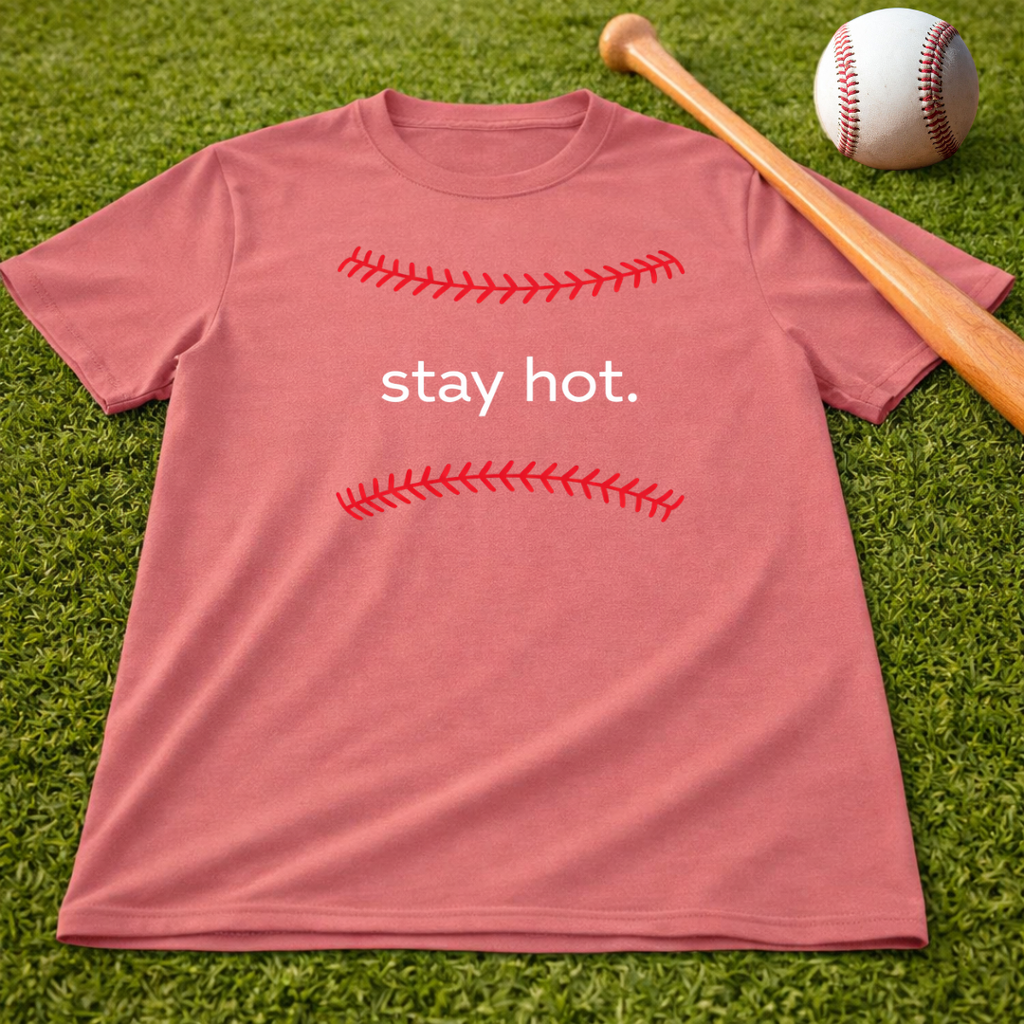 Baseball Tee — "stay hot."