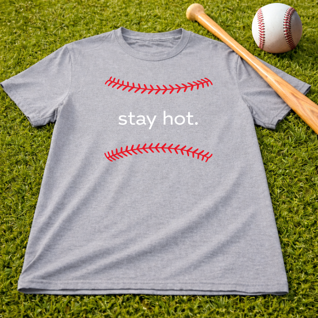 Baseball Tee — "stay hot."