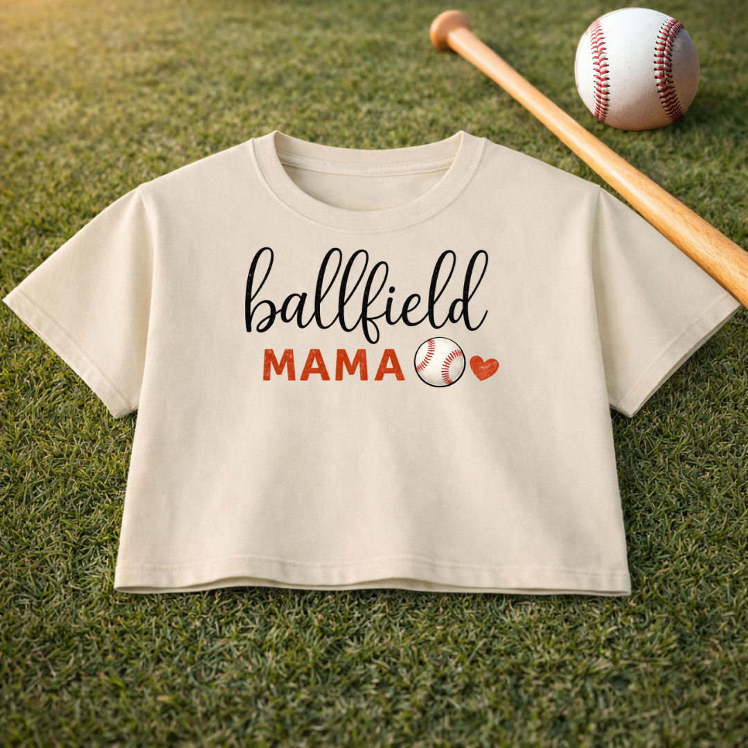 Ballfield Mama Women's Boxy Tee — Cute Baseball Mom Shirt