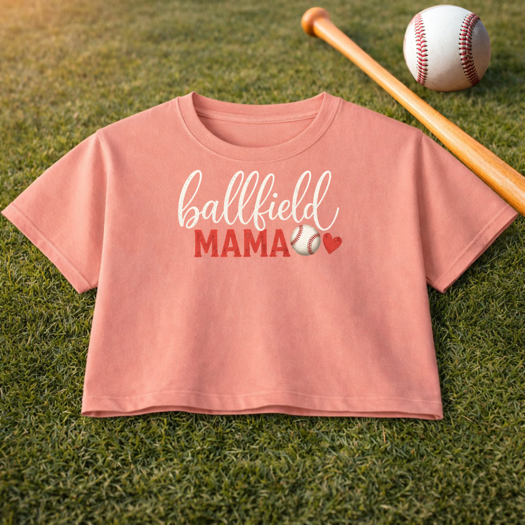 Ballfield Mama Women's Boxy Tee — Cute Baseball Mom Shirt