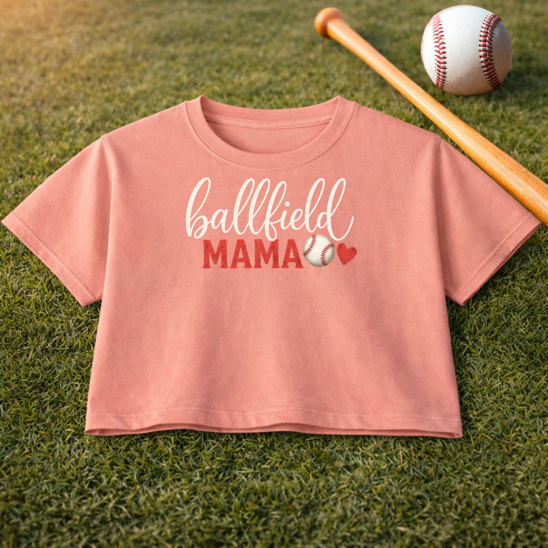 Ballfield Mama Women's Boxy Tee — Cute Baseball Mom Shirt