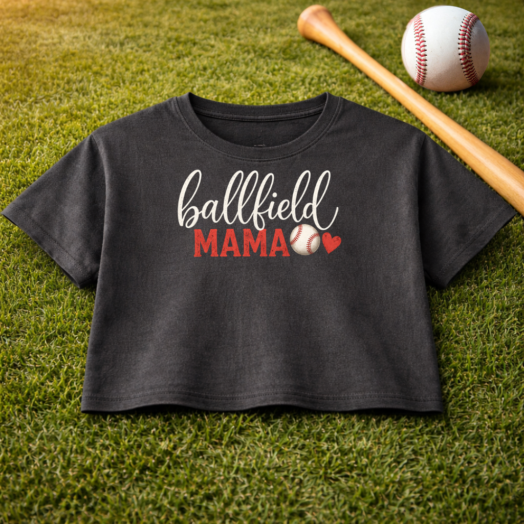 Ballfield Mama Women's Boxy Tee — Cute Baseball Mom Shirt