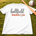 Ballfield Mama T-Shirt — Soft Garment-Dyed Baseball Mom Tee