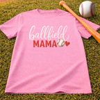 Ballfield Mama T-Shirt — Soft Garment-Dyed Baseball Mom Tee