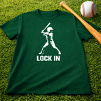 Baseball "Lock In" T-Shirt — Batter Graphic Tee for Players & Fans