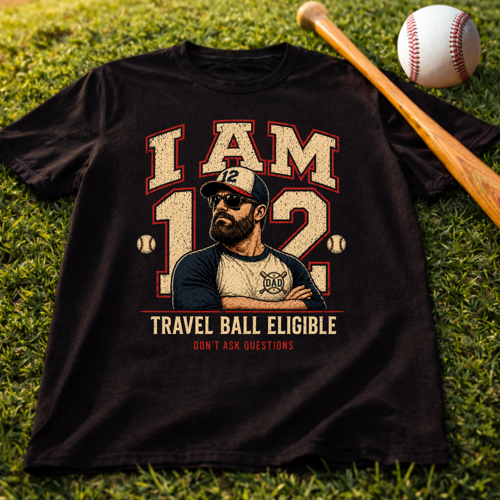 I Am 12 Travel Ball Eligible Baseball T-Shirt