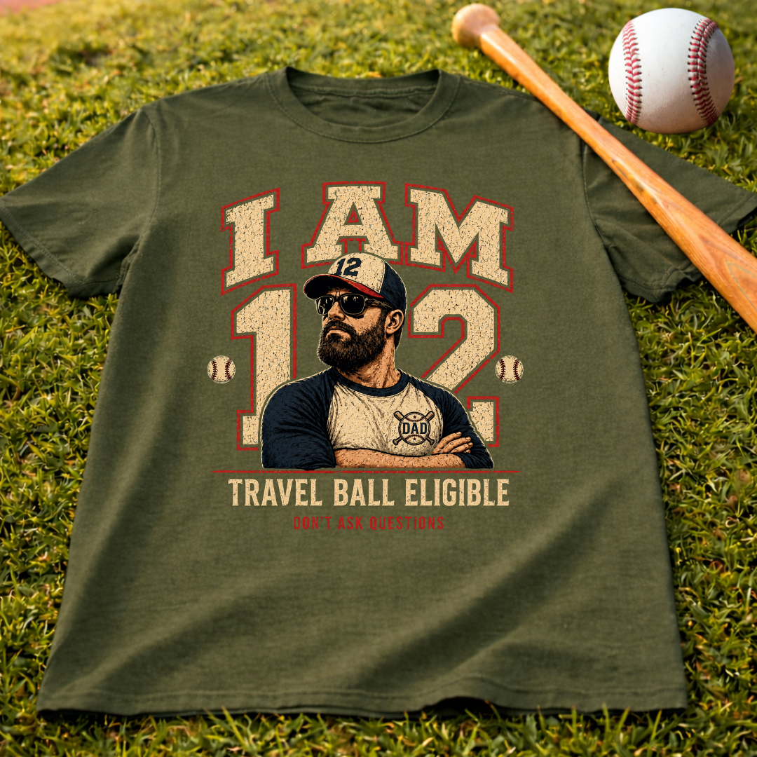 I Am 12 Travel Ball Eligible Baseball T-Shirt